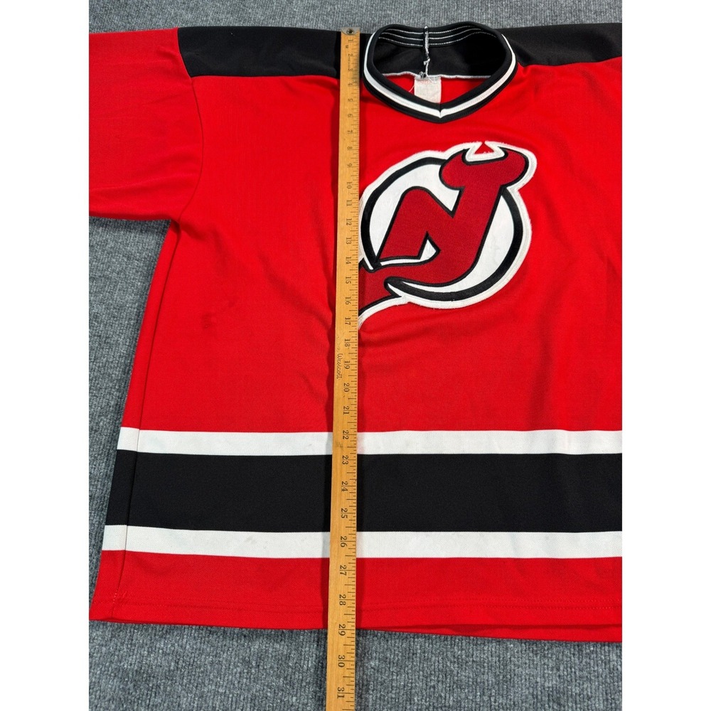 Vintage CCM New Jersey Devils Hockey Jersey Mens XXL Red Blank Logo Throwback - Picture 10 of 16